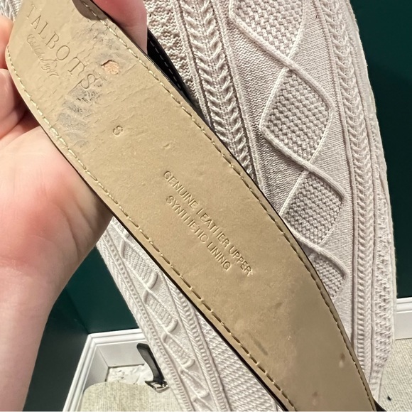 Talbots Belt Black Leather with Classic Leather Buckle Size S - Picture 9 of 9